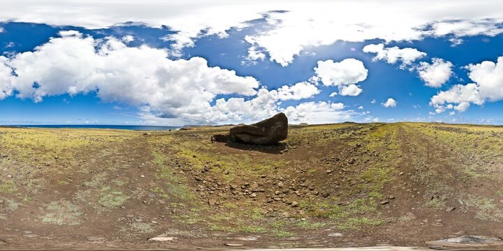 Lonely Moai (verso)