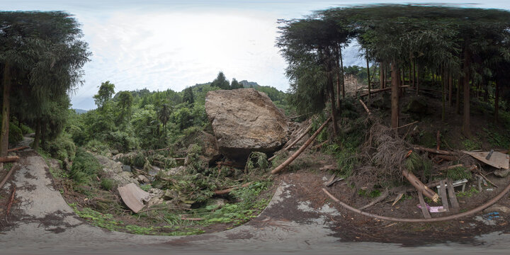 Earthquake collapsing scene((Chengdu blue city Mt )-3