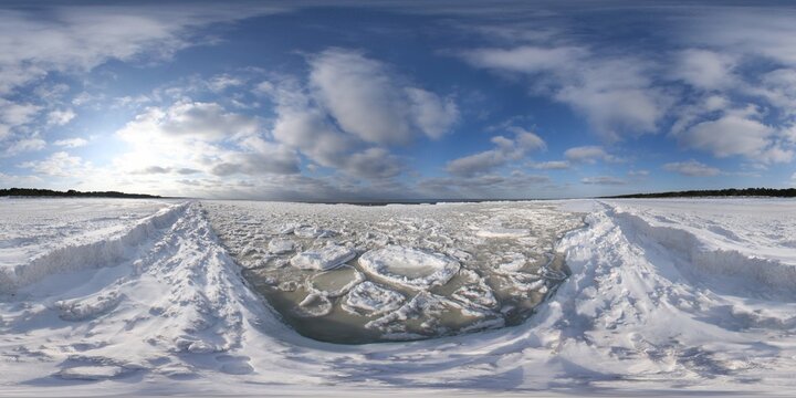 Vecaki beach in wintertime, Latvia