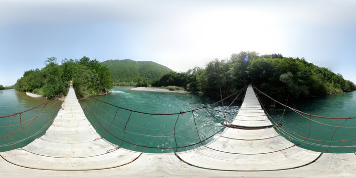 View on Lukin fir and river Lim from hanging bridge