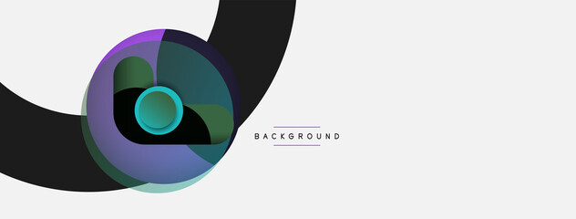 Circle and round shapes abstract background. Vector illustration for wallpaper banner background or landing page