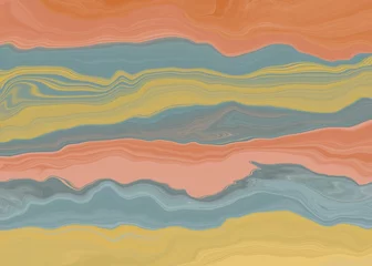 Foto op Canvas Wavy colorful liquify effect landscape background. Wallpaper art. © Clip Arts Fusion 