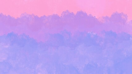 Purple and pink abstract watercolor background with clouds. Wallpaper art.