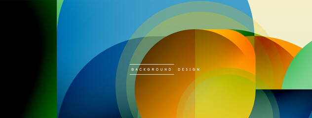 Round triangle shapes lines and circles. Geometric vector illustration for wallpaper banner background or landing page