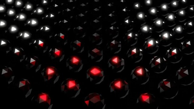 VJ 多面体 ダーク 反射 黒 赤 [ループ対応] [別Verあり]