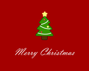 christmas card with christmas tree