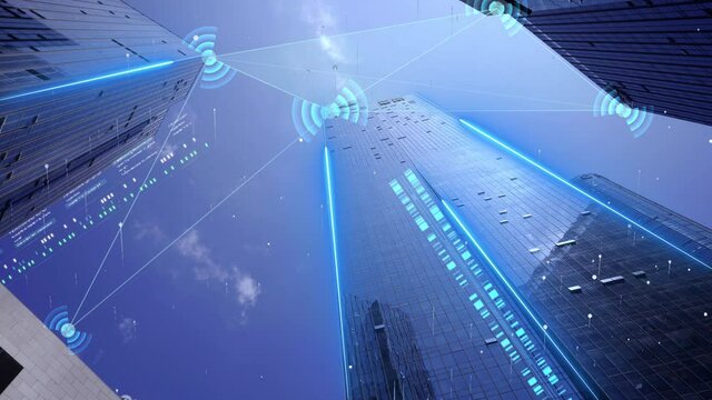 smart city，Financial business technology building