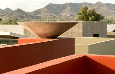 Cone vase over walls in resort at Paradise Valley