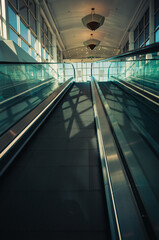 Fototapeta premium escalator in a building