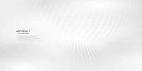 Abstract white and gray backdrop Modern Halftone Wave Background Design
