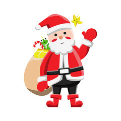 Santa Claus Holding a Gift Sack