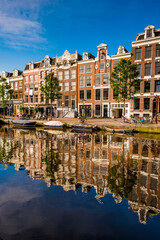 Naklejka premium Prinsengracht Canal, Amsterdam, Holland, Netherlands.