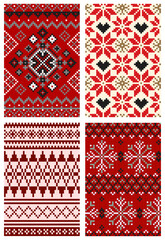 Merry Christmas Pattern Design Set