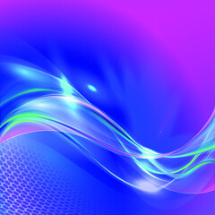 Obraz premium Wavy Flare With Hexagon Honeycomb Pattern