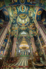 Fototapeta na wymiar Europe, Slovenia, Ljubljana. Interior of Saints Cyril and Methodius Church.