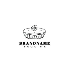 cupcake logo icon cartoon design template isolated vector illustration