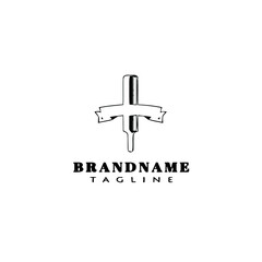 cricket logo cartoon icon design template black isolated vector