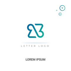 Z letter line logo template simple and minimal