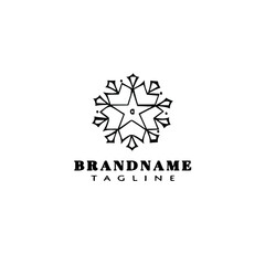 Fototapeta premium crop circles logo cartoon icon design template black isolated vector illustration