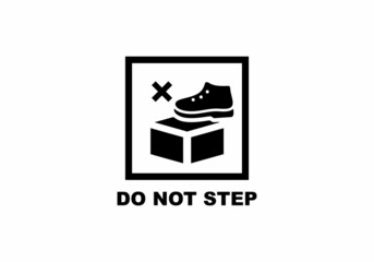 Do not step simple flat icon vector illustration