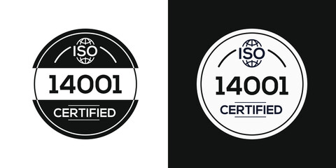Fototapeta na wymiar Creative (ISO 14001) Standard quality symbol, vector illustration.