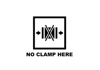 Fototapeta premium No clamp here simple flat icon vector illustration