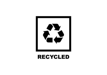 Recycled simple flat icon vector illustration