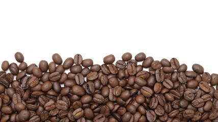 coffee beans isolated on white