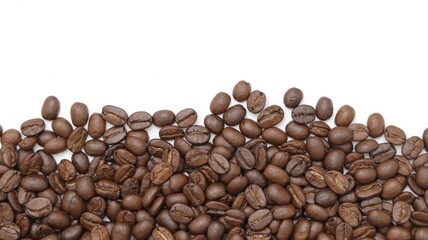 coffee beans isolated on white