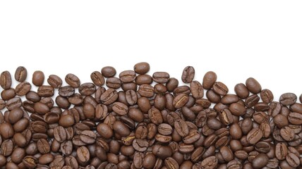 coffee beans isolated on white
