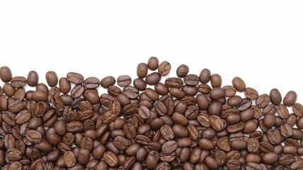Obraz premium coffee beans isolated on white