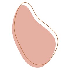 Boho style abstract slick for creating icons, media illustrations. Fashionable stylish shapes in pastel nude colors. Neutral beige, terracotta boho background. Vector illustration