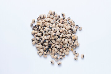 Black eyed peas top view, Vigna unguiculata, Satara, Maharashtra, India