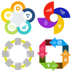 Business infographics. Set of pie chart	
