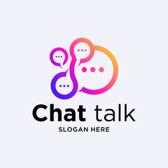 Logo speech bubble icon logo vector illustration chat communication logo design vector chat app