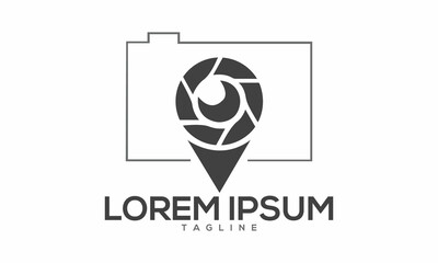 Unique travel camera logo Modern and minimalist vector and abstract logo