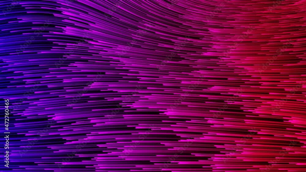 Poster trendy video background. 3d rendered abstract lines with smooth motion concept. red and blue lines a