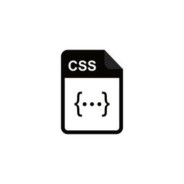 black color icon - icon file format css type , vector art and illustration