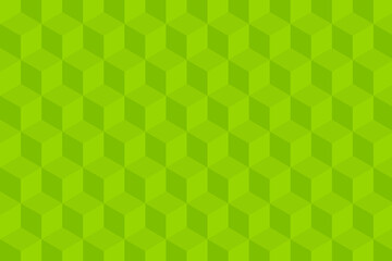 Fototapeta na wymiar Green geometric 3d cubes pattern. Abstract background.