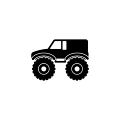 Monster truck icon design template vector isolated illustration