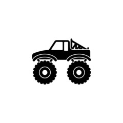 Monster truck icon design template vector isolated illustration
