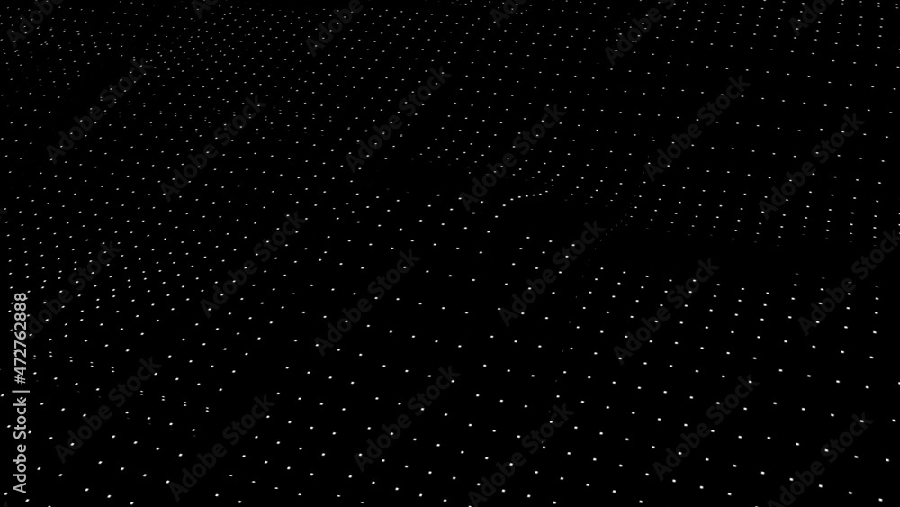 Poster streaming digital light streaks. abstract digital dot movement motion background. computer generated