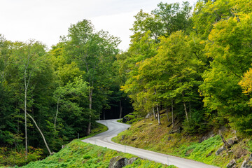 Fototapeta na wymiar Mount Washington Auto Road leading to the summint of Mount Washington in New Hampshire