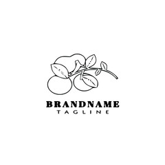 cranberry logo icon design template black isolated vector illustration
