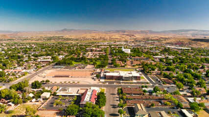 St George aerial skyline in summer season, Nevada