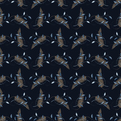 seamless floral watercolor pattern tile