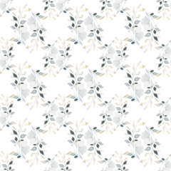 seamless floral watercolor pattern tile