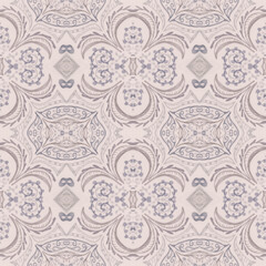 Victorian tile pattern. Retro baroque texture. Classic rococo design decor.