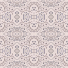 Victorian tile pattern. Retro baroque texture. Classic rococo design decor.