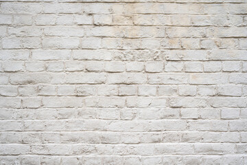 High resolution texture / background of old white painted brick wall